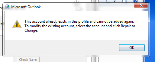 outlook cant add a new account
