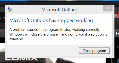 outlook quit
