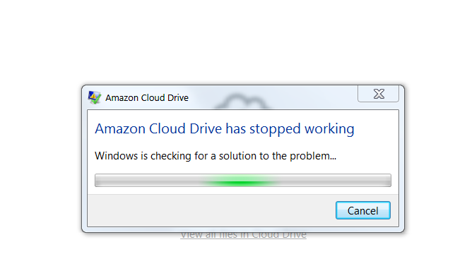 cloud drive quits